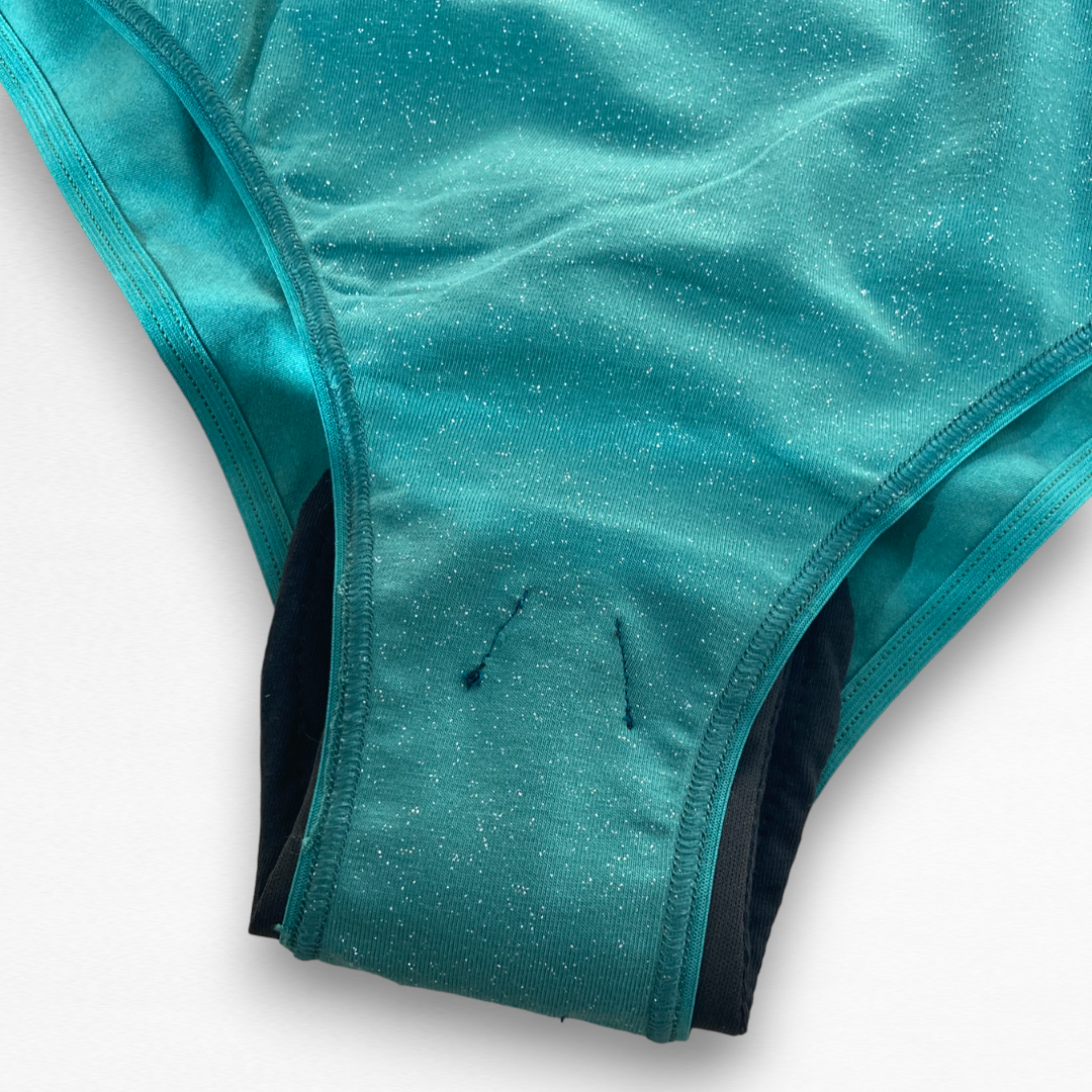 Ready-to-Go Culotte taille haute vert pailleté